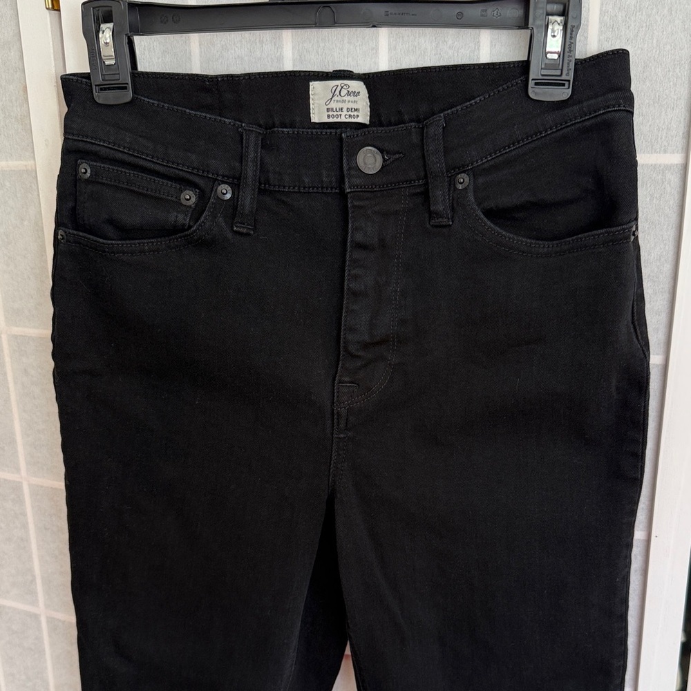 J. Crew Billie Demi Boot Crop Black Jean - Picture 2 of 6